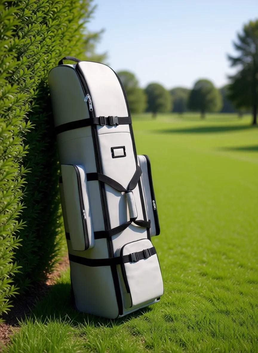 New Golf Travel Bag with Oversized Tank Wheels, Foldable & Padded Airline Flight Cover, 1680D Oxford Club Case for Air Travel view 3