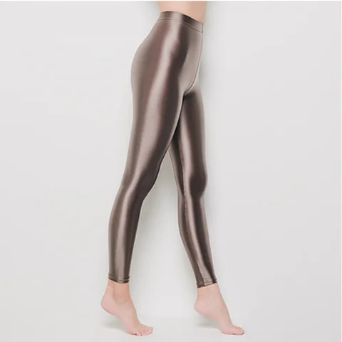 

Glossy seamless high waist sexy tight leggings Women glitter workout sports yoga pants Fitness plus size gym trousers