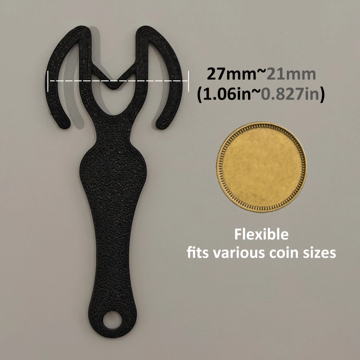 Shopping Cart Token Keychain - Supermarket Trolley Unlocking Tool, 3D Plastic, Portable & Reusable, Compact Sturdy Design