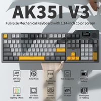 NEW Ajazz AK35I V3 MAX Tri-mode Wired Bluetooth Wireless Gaming Keyboard Gasket Full Key Hot Swap 104 Keys Customized Keyboard