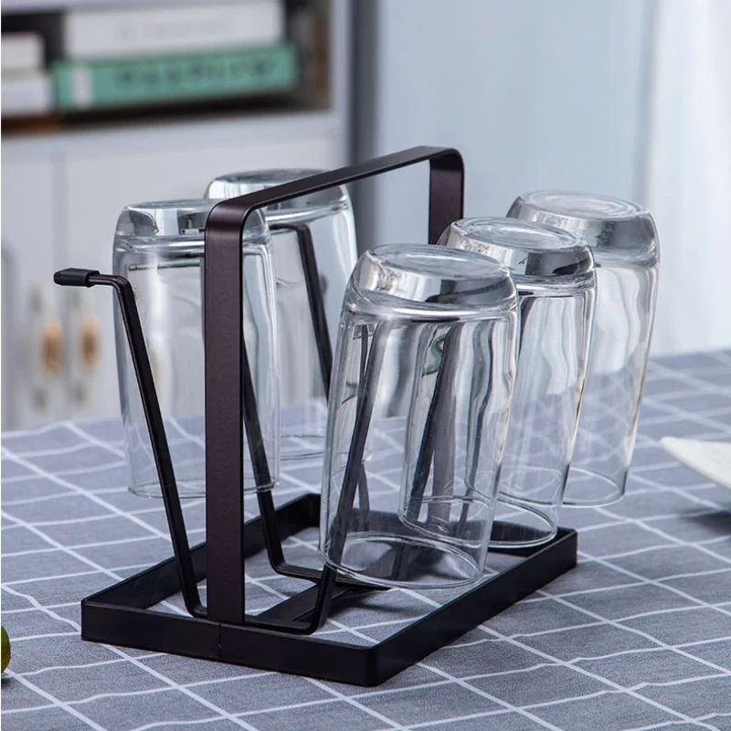 Household Use Cup Holder Nordic Water Cup Drain Rack Upside Down Storage Glass Holder Drinkware Kitchen Dining Bar Home Garden