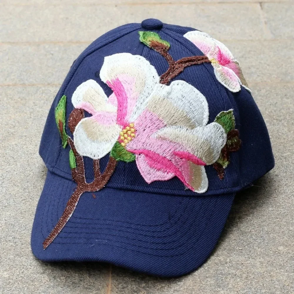 Embroidery Casual Vintage Elegant Harajuku Hip Hop Stage Sun Hats for Women Visors Baseball Cap Streetwear Ethnic Style Fashion