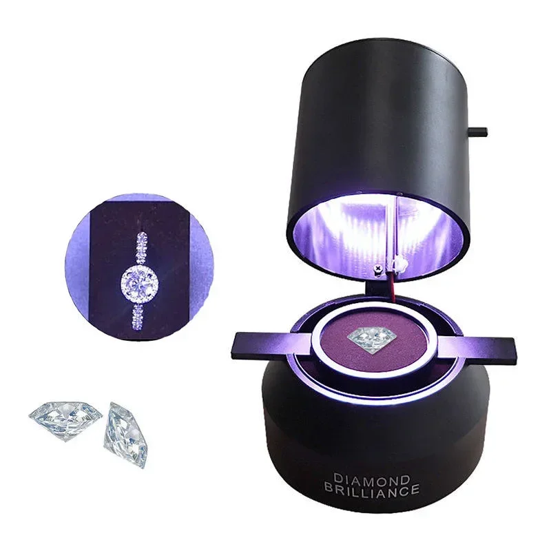 Professional diamond brilliance tester evaluating gemological instruments jewelry gems diamond color grading machine