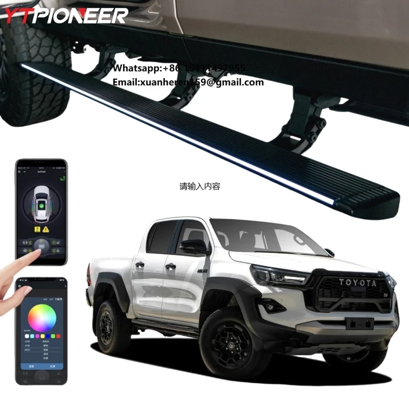 Automatic Motorized Power Foot Running Boards Electronic Side Step for Toyota Hilux Vigo SR5 Single Cab 2009 2023