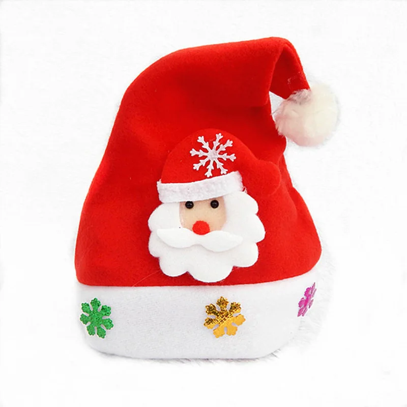 Christmas Cap Adult Kids Hat Christmas Decorations Snowman ElK Santa Claus For Children Xmas New Year Gift Decor