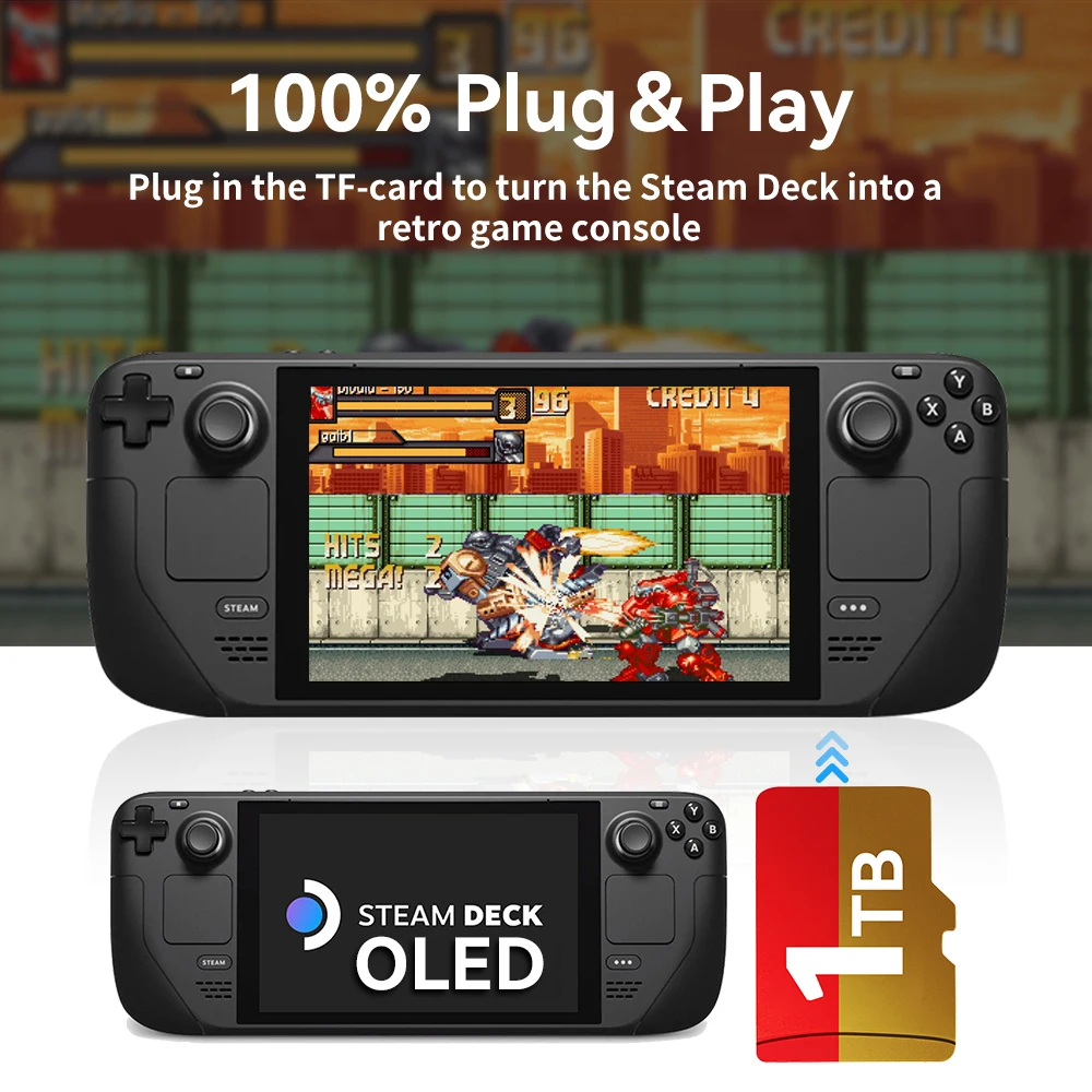 Karta do gry Batocera dla Steamdeck/Steamdeck OLED/Windows PC z 51400+ gier dla PS3/PS2/PS1/PSP/Gamecube/Sega Saturn/MAME/3DO