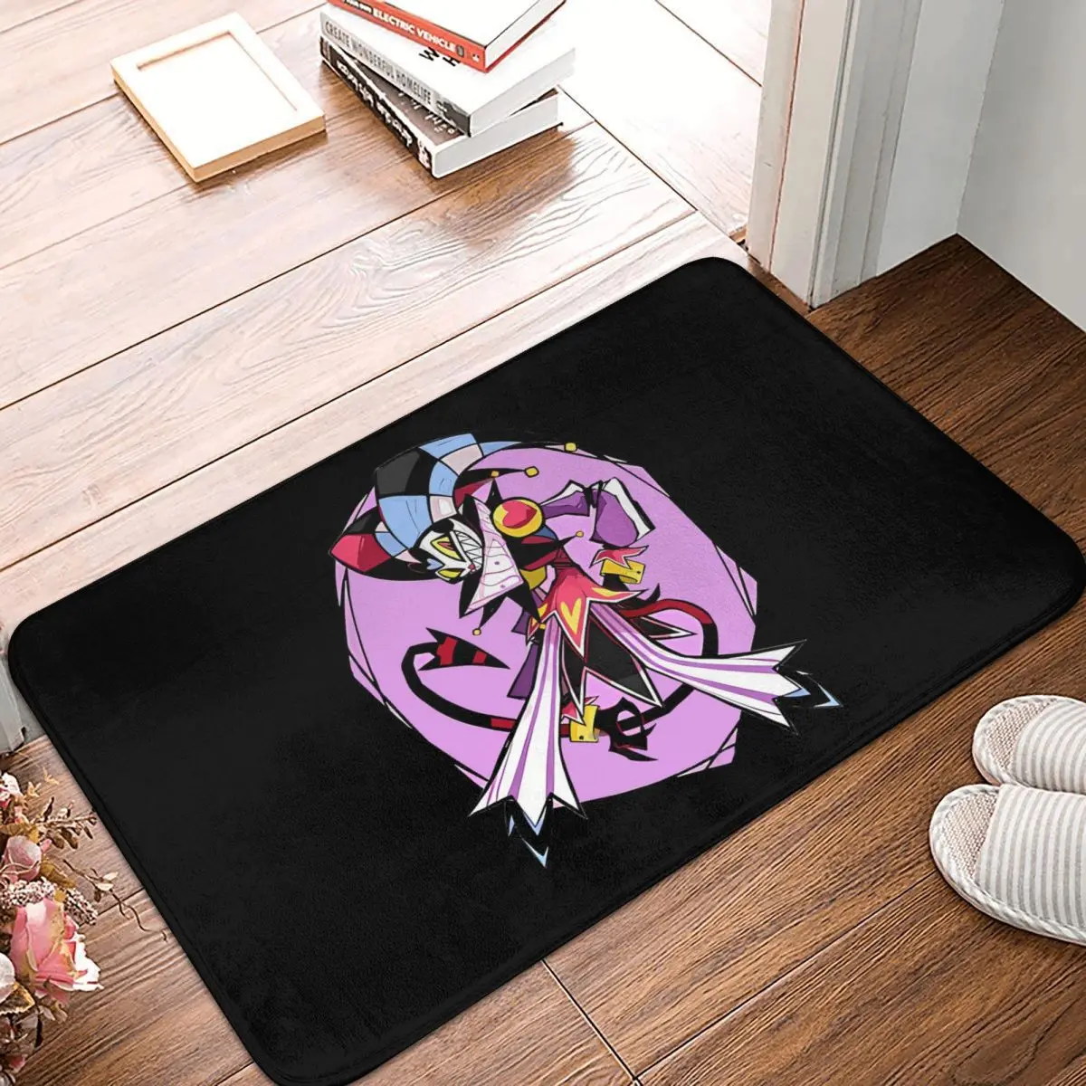 Helluva Boss Cartoon Non-slip Doormat Fizzarolli Bath Bedroom Mat Outdoor Carpet Flannel Pattern Decor