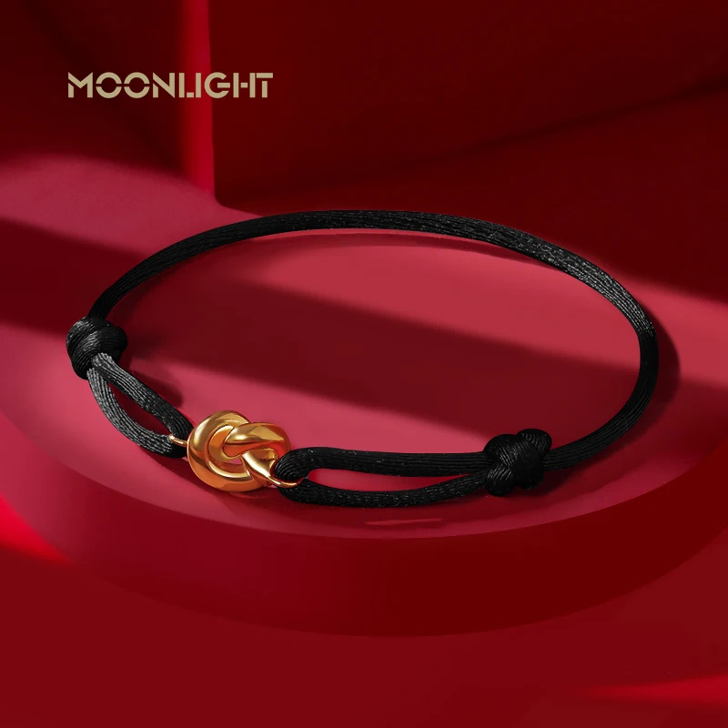 MOONLIGHT Высокое качество классический браслет-подвеска KNOT для женщин шелковая веревка регулируемые браслеты Femme модные ювелирные изделия для девочек подарки