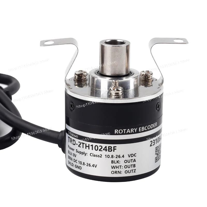 ​​TRD-2TH 8mm Half-Hollow Shaft Incremental Rotary Encoder, Magnetic-Electric Type 100-2500PPR for Motion Control​​