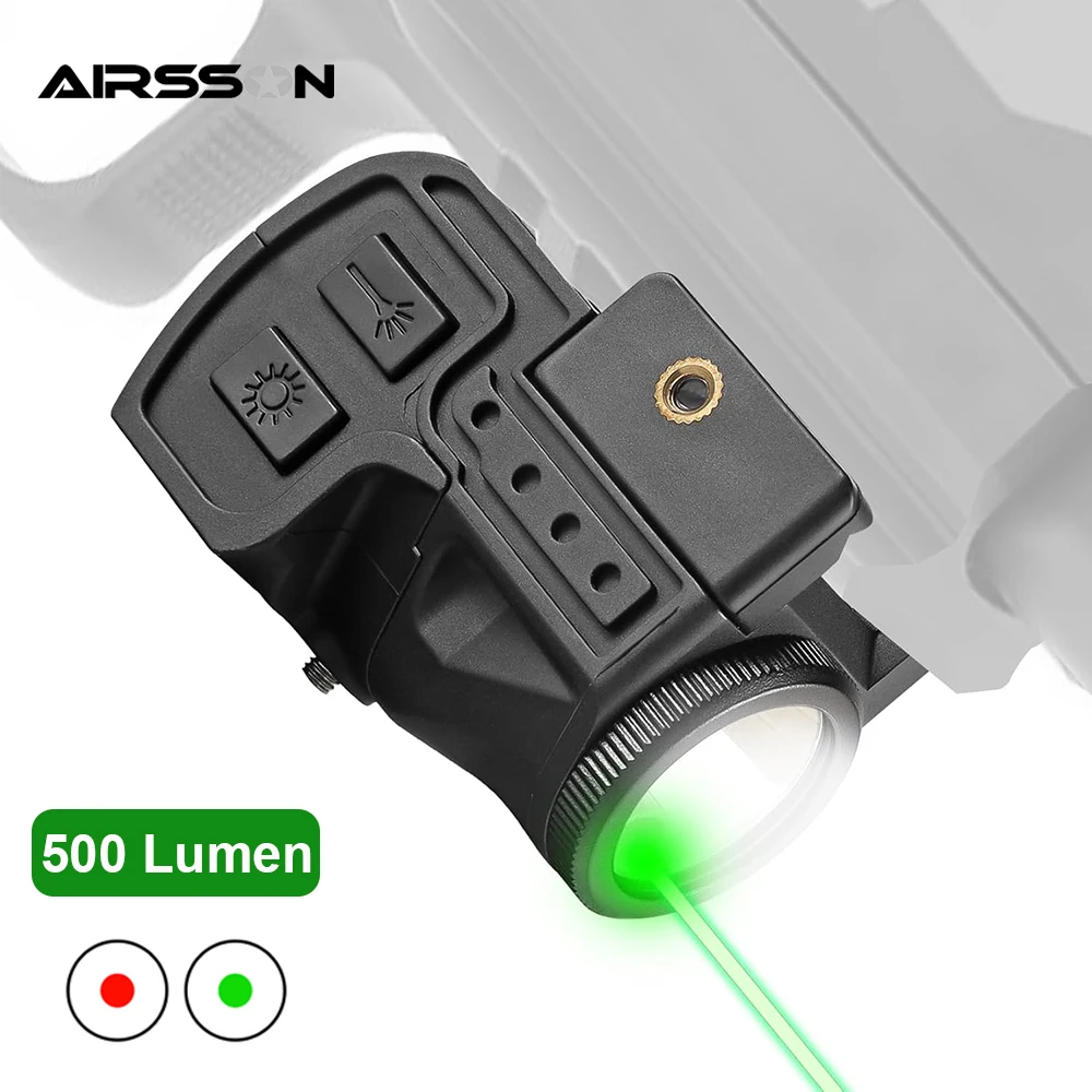 

Tactical Weapon Gun Light Laser Flashlight Magnetic Charging Handgun Pistol Light Red Green Laser Strobe Light for Hunting