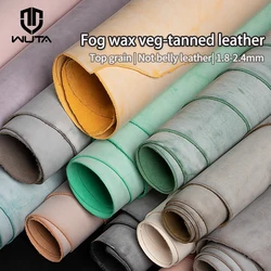 WUTA Genuine Leather Vegetable Tanned Leather Fabric Fog Wax Full Grain Cowhide Real Cow Skin Durable & Vintage DIY Leathercraft