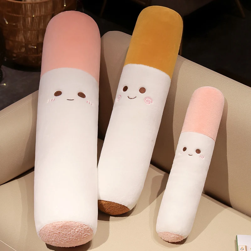 Giant Funny Smoking Cylindrical Sleeping Cigarette Long Pillow Smulation Plush Toys Fashion Boyfriend Birthday Gift