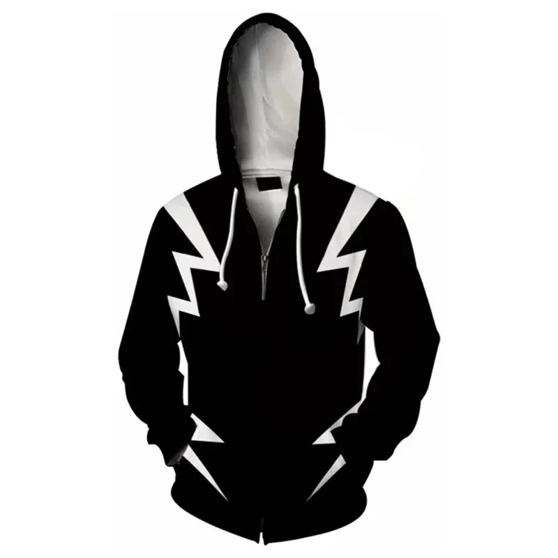 Anime My Hero Academia Denki Kaminari Cosplay Hoodie 3D Printed Hooded Sweatshirt Zip Up Jacket Coat PA9932