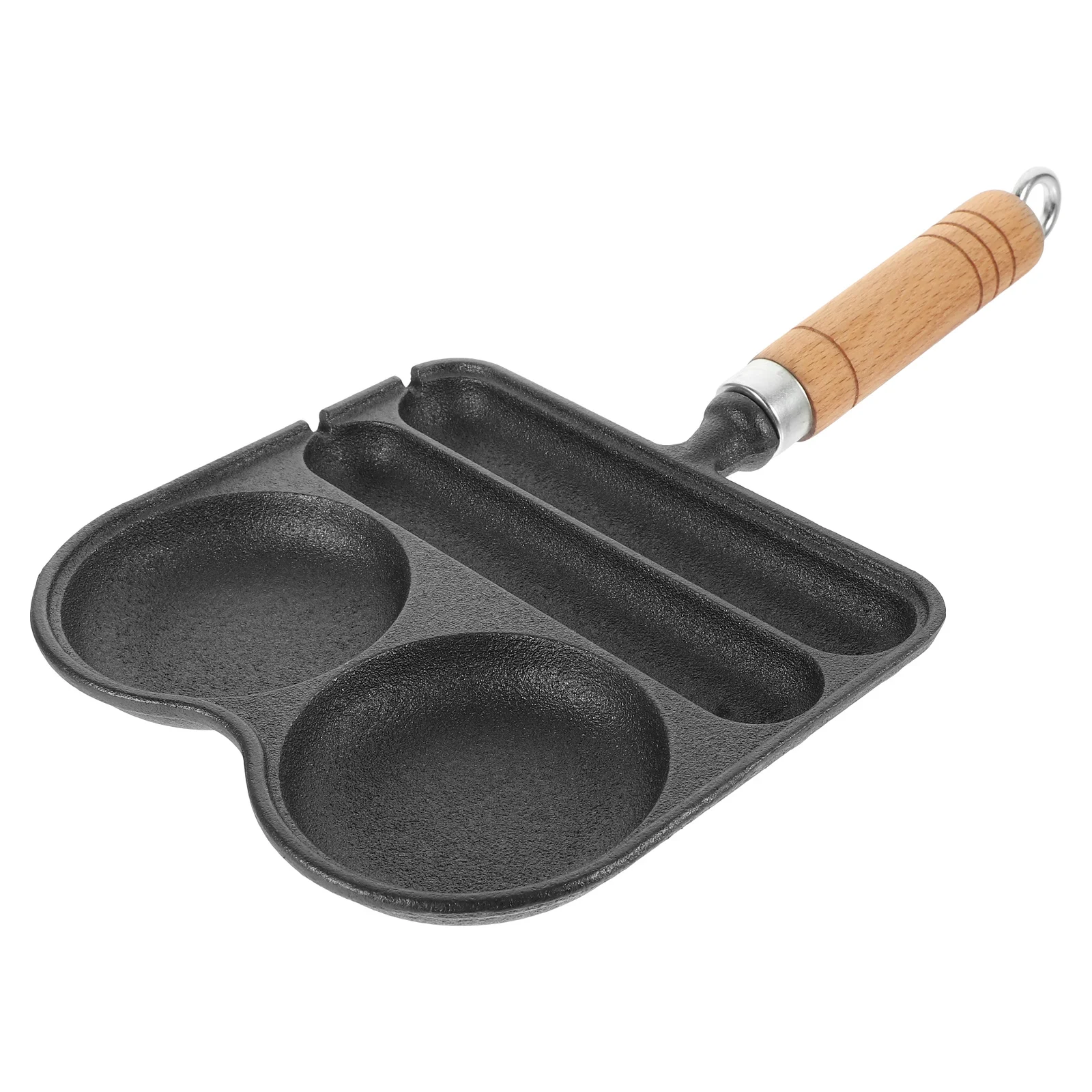 

Nonstick Egg Frying Pan Cast Iron Small Roasted Sausage Pan Flat Bottom Design Heat Transfer Effect Breakfast Cooking