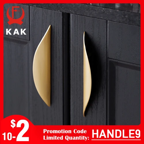 KAK-tiradores de armario dorados y cobre, pomos de cajón, tiradores de cocina negros, tiradores de puertas de armario, manija de muebles de media luna, herrajes para puertas