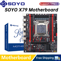 SOYO X79 Motherboard LGA2011 DDR3 USB3.0 SATA3 PCI-E M.2 SSD support REG ECC Memory and Xeon E5 processor（E5 2689 C2/E5 2420 V2）
