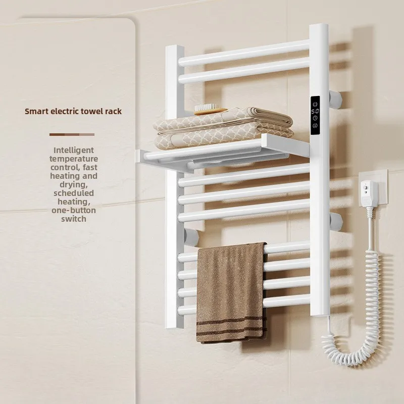 Новый умный электрический полотенцесушитель с постоянной температурой, обогреватель для ванной комнаты, сушилка для банных полотенец, интеллектуальная гигиеническая система полки