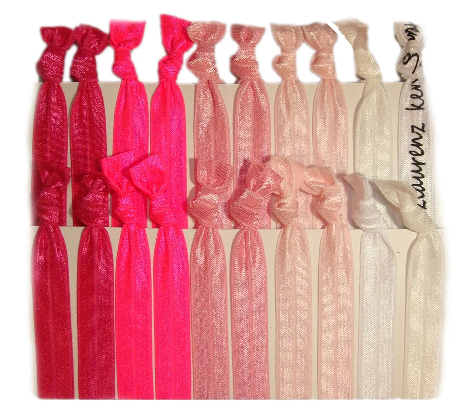 

Pink Ombre Hair Ties - 20 Pack No Crease Ouchless Elastic Ponytail Holders