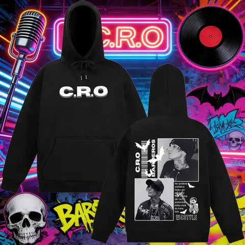 C.r.o.era Trap Tour 2025 Mode Grafische Hoodie voor Mannen en Vrouwen Hiphop Retro Oversized Lange mouwen Gothic Punk Sportkleding