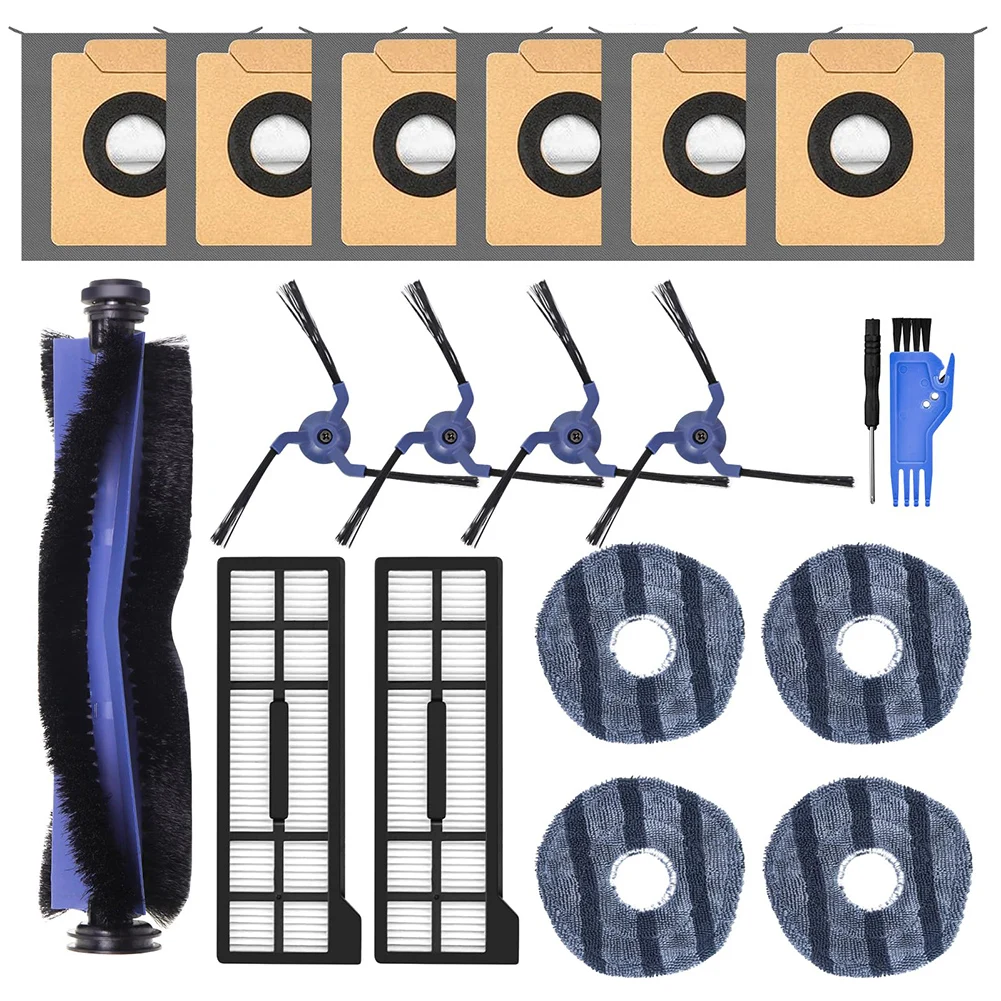 

For Eufy X10 Pro For Omni Vacuum Cleaner Main Side Brushes Filter Mop Cloth Bag Kit Robot Vacuum Cleaner Replacement Accessories
