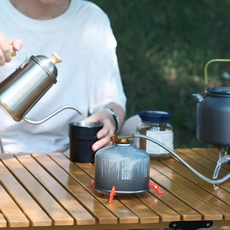 Widesea Foldable Gas Tank Bracket Bottle Shelf Stand Tripod Stove Base Stabilizer Folding Camping Burner Flat Canister Tripods gallery 4