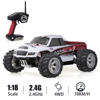 WLtoys A979-B Racing Car 2.4G 1/18 RC Car 4WD 70KM/H High Speed Collision Avoidance Electric Big Foot Truck RC Crawler RTR