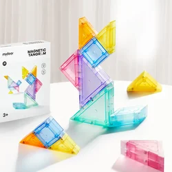 Mideer children's Magnetic tangram Three-dimensional geometry teaching aids magnetic blocks tangram