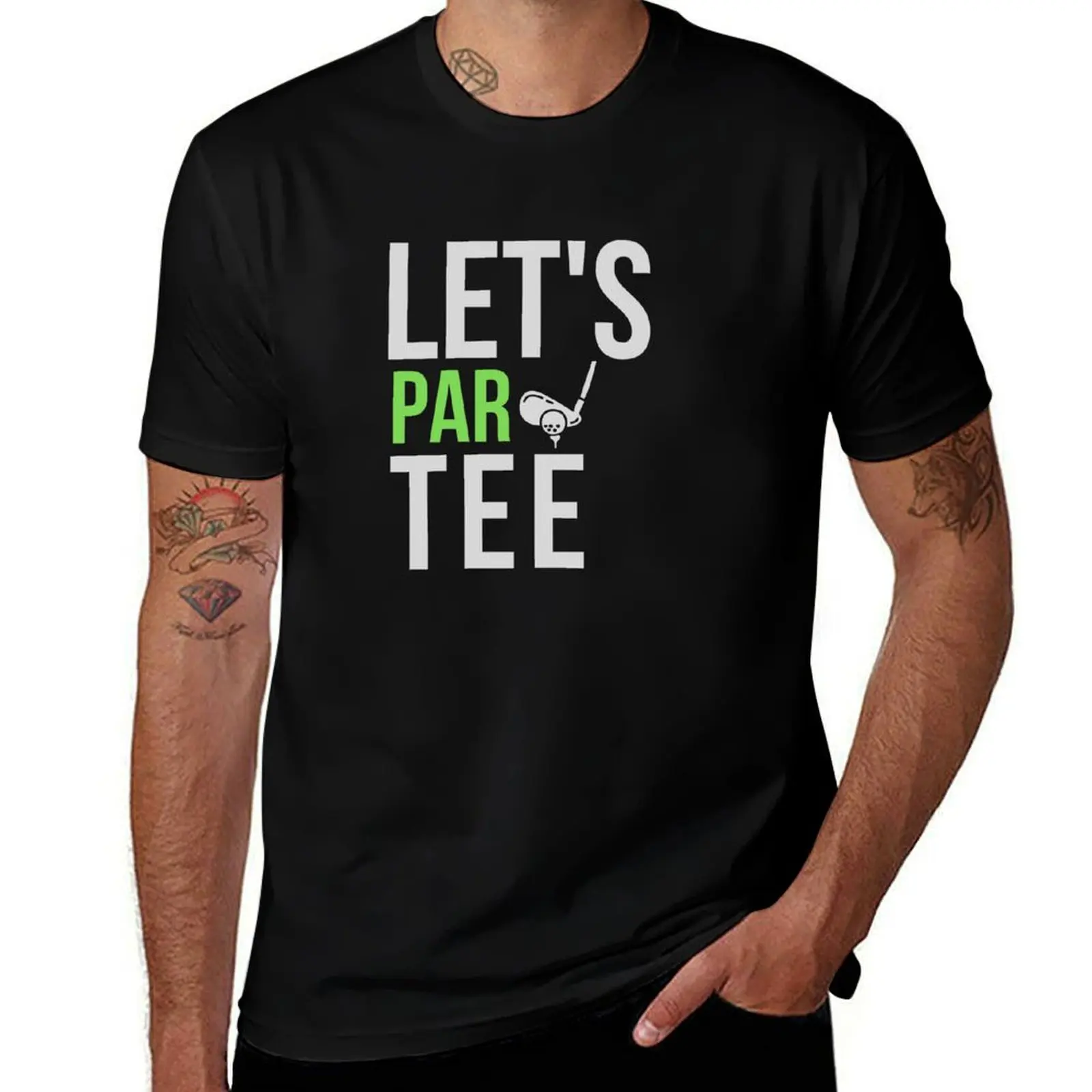 

Let's Par TEE Funny Golf T-Shirt man t shirts for men t shirt custom print printed t shirts for man T-shirt