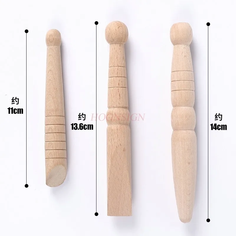 Wooden Massage Roller Stick Anti Cellulite Acupoint Board Massage Wood Roll Needle Body Neck Back Foot Therapy Massager
