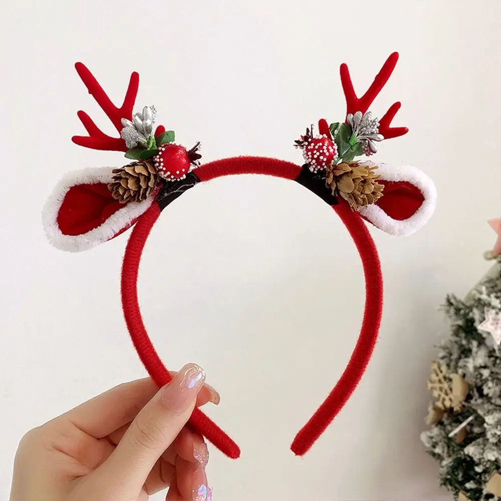 

Christmas Decoration Christmas Headband Elf Reindeer Antlers Headband Hair Hoop Fairy Deer Ear Deer Horn Hair Band Men