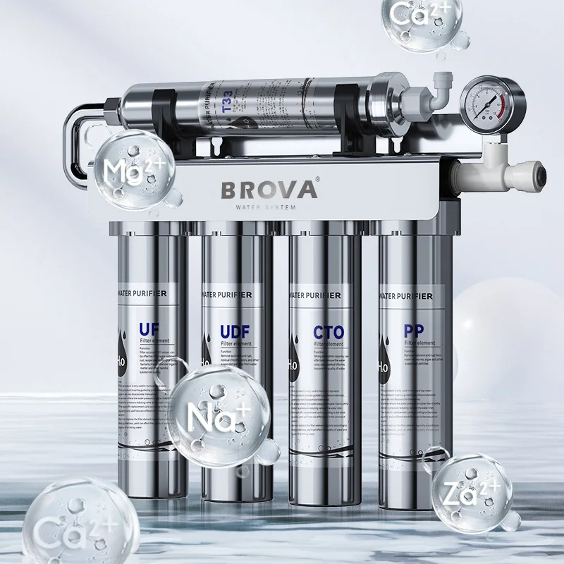 5-Stage Ultrafiltration Water Purification System for Kitchen with Scale Inhibition Carbon UF Water Filter