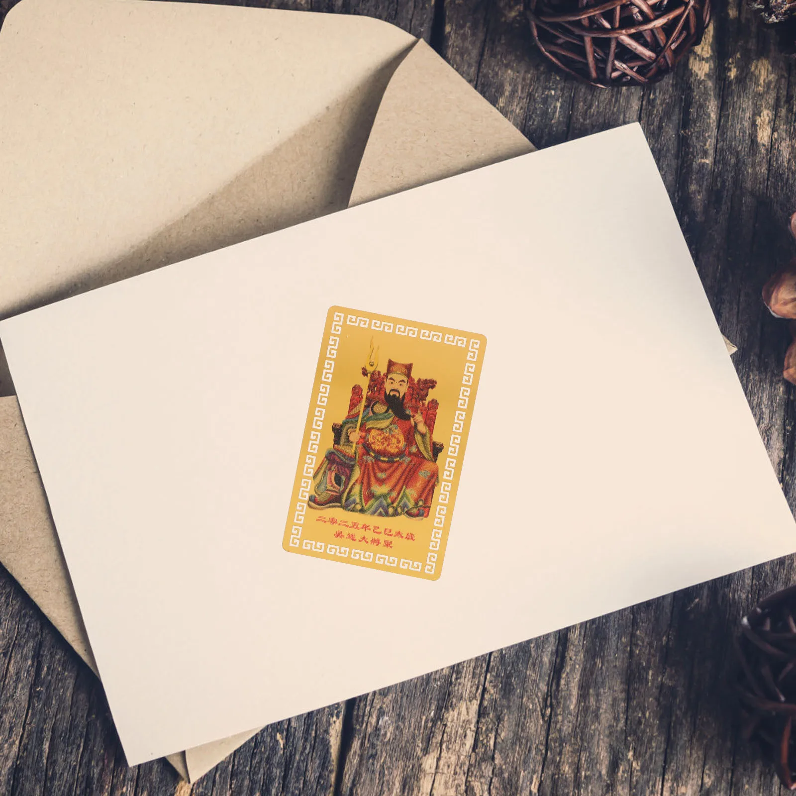 

10pcs Taisui Amulet Card Feng Shui Chinese New Year 2025 Home Car Decor Wealth Protection Traditional Style Amulet