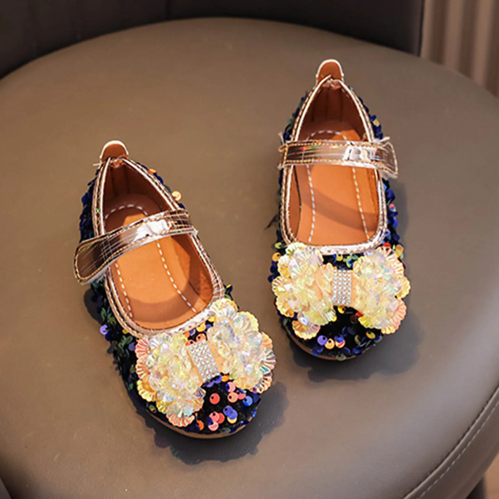 

Girls Jelly Sandals Size 12 Girls Sandals Fashion New Pattern Flash Decoration Flat Bottom Round Toe Hook Loop Toddler Slipper