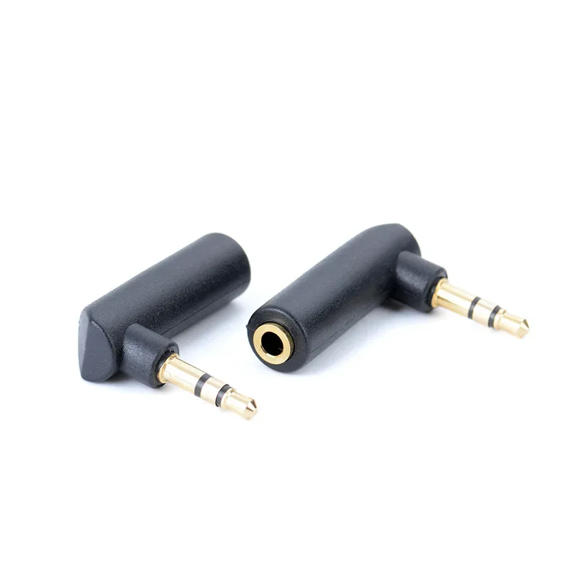 1pc 3.5mm Male to Female 90 Degree Right Angled Adapter Converter Headphone Audio Microphone Jack Stereo Plug Connector