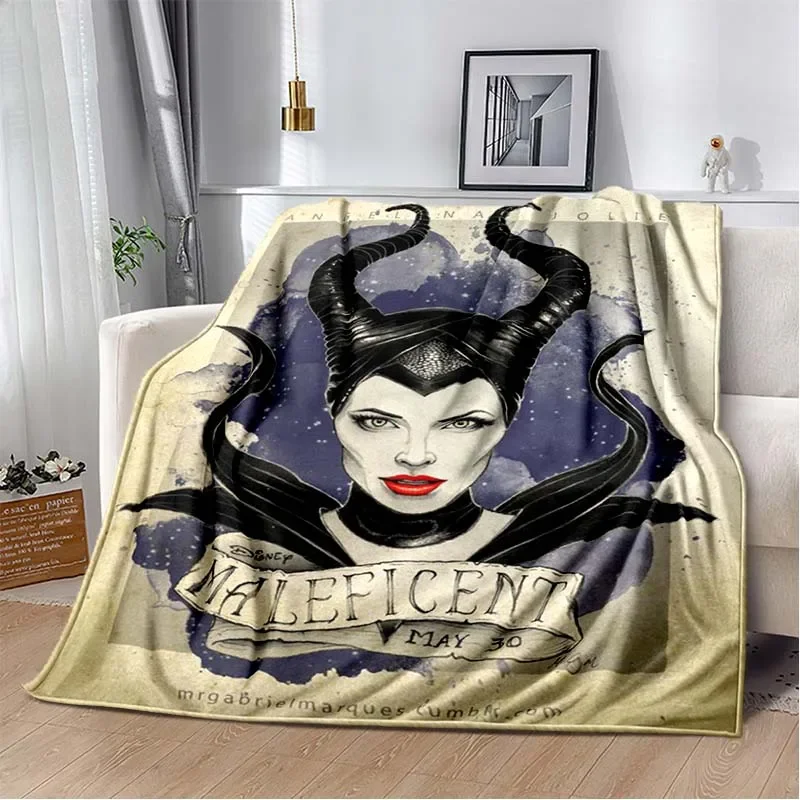 Disney Maleficent Blanket Flannel Breathable Warm Throw Blankets for Bedding Travel Bedroom Soft Throws Home Decor