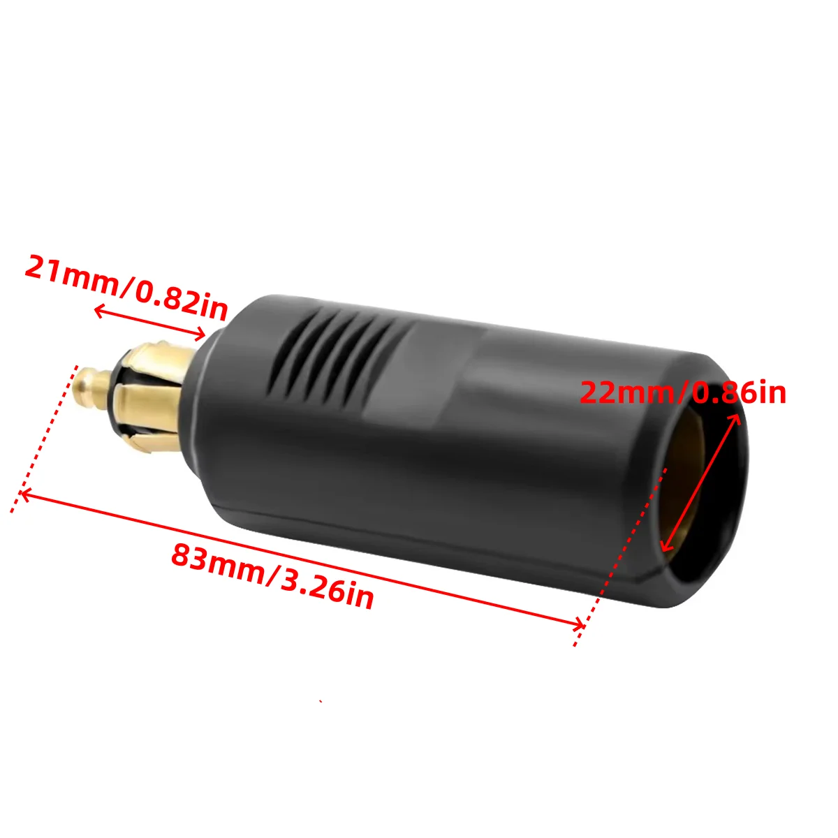 european cigarette lighter adapter Carviya Male Din Plug Socket 18AWG 1 Feet Cable 12V 24V 220V AC from wall plug into 12V DC for car charger or car lighter plugin Very convenient and easy to use Input 10PCS 12V Red top Europe