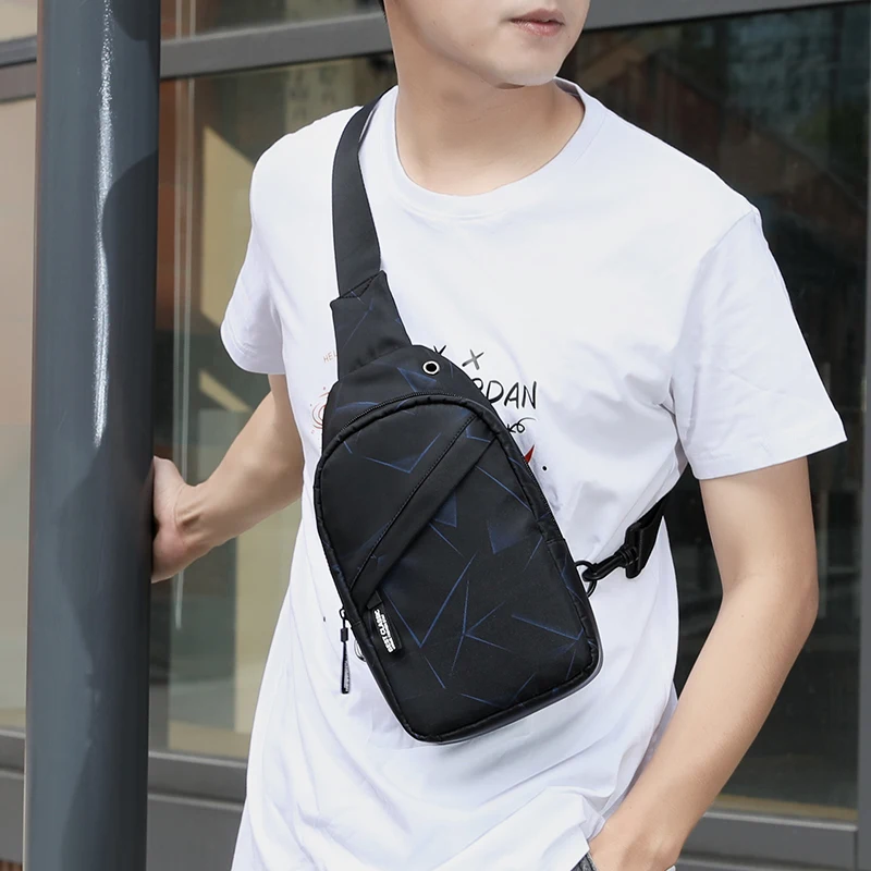 fashionable-sporty-men's-crossbody-bag-cool-phone-chest-bag-street-style-zipper-closure-casual-unisex-oxford-cloth
