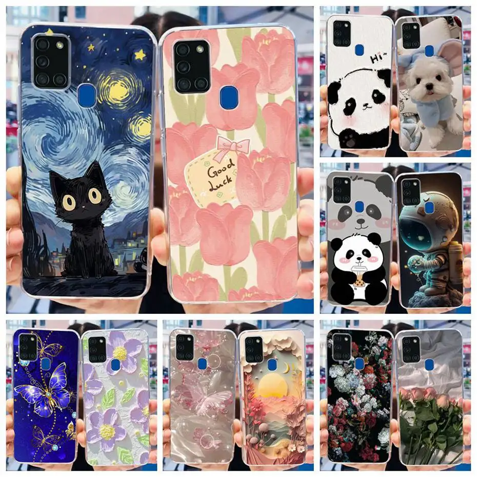 Lovely Printing Case For Samsung Galaxy A21s A21 Soft Silicone TPU Back Cover For Samsung A21S A21 A215U A217F Phone Cases