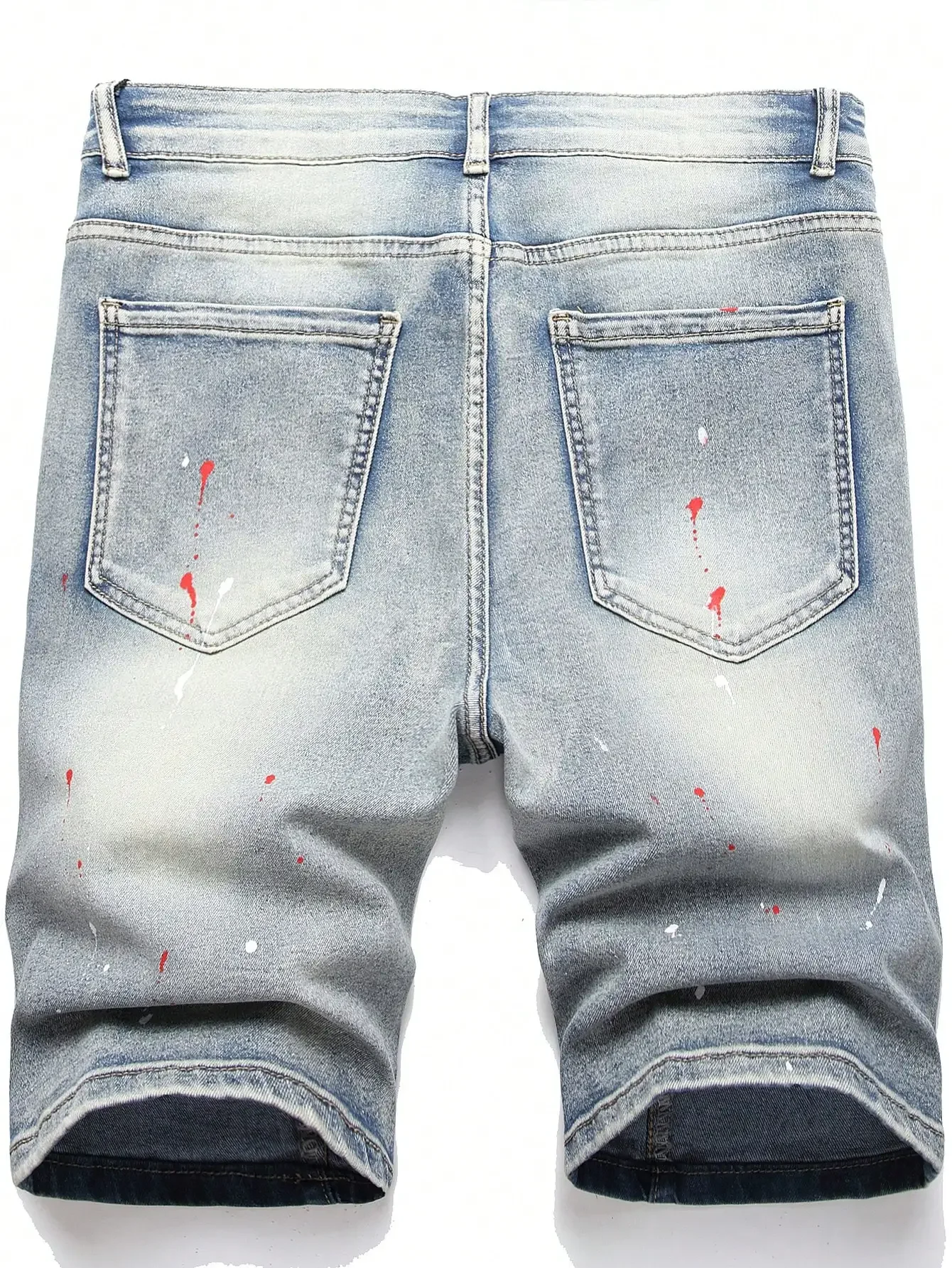 Men\'s Graffiti Ripped Denim Short Jeans 2023 Summer New Fashion Casual Slim Big Hole Retro Style Denim Shorts Male Brand Clothes