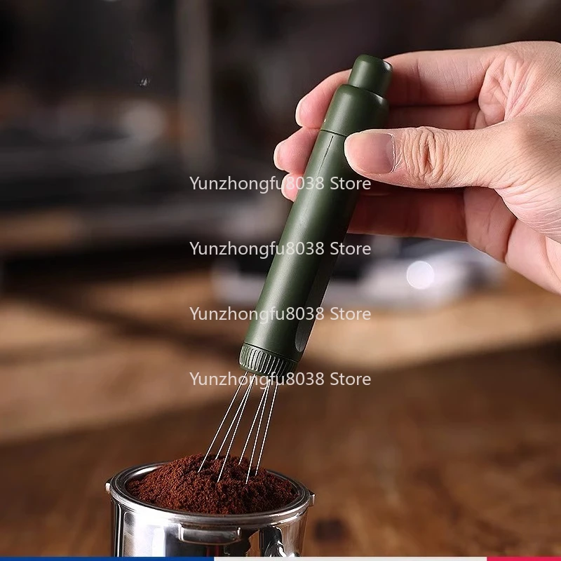 

Telescopic Magnetic Suction Stainless Steel Coffee Loose Powder Needle Cloth Powder Evenly Stir To Break Up Agglomeration Black