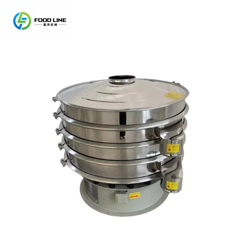 Circular Vibratory Sifter Stainless Steel Rotary Screen Flour Granular Powder Sieve Commercial OEM Customized