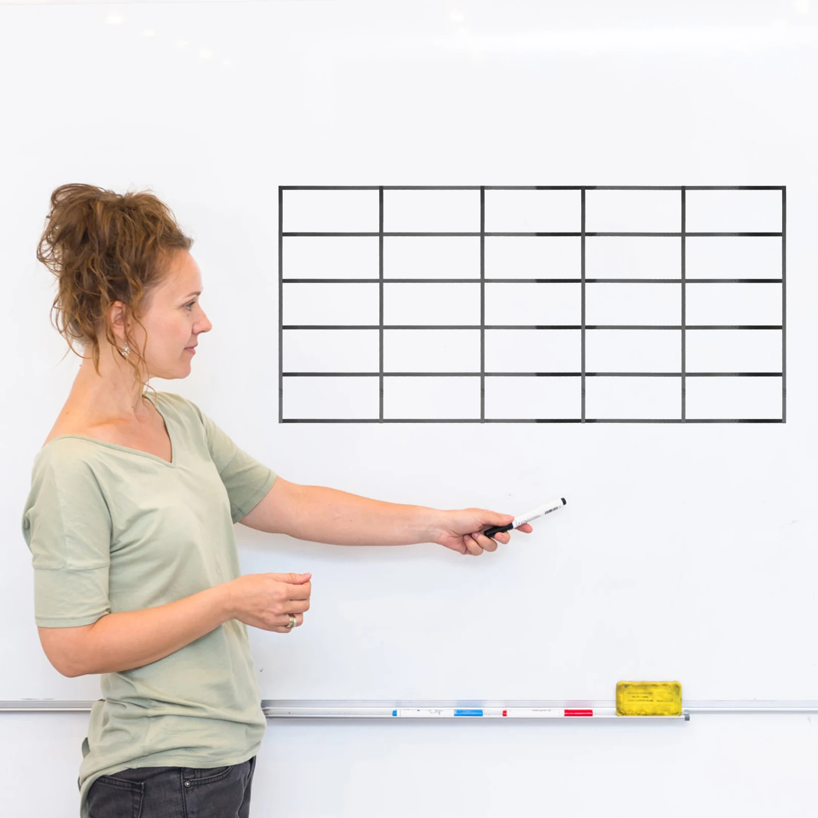 

8pcs Black Tape Whiteboard Drafting Marking Chart Graphic Self Adhesive PET Strong Grid Lines Craft Surfaces