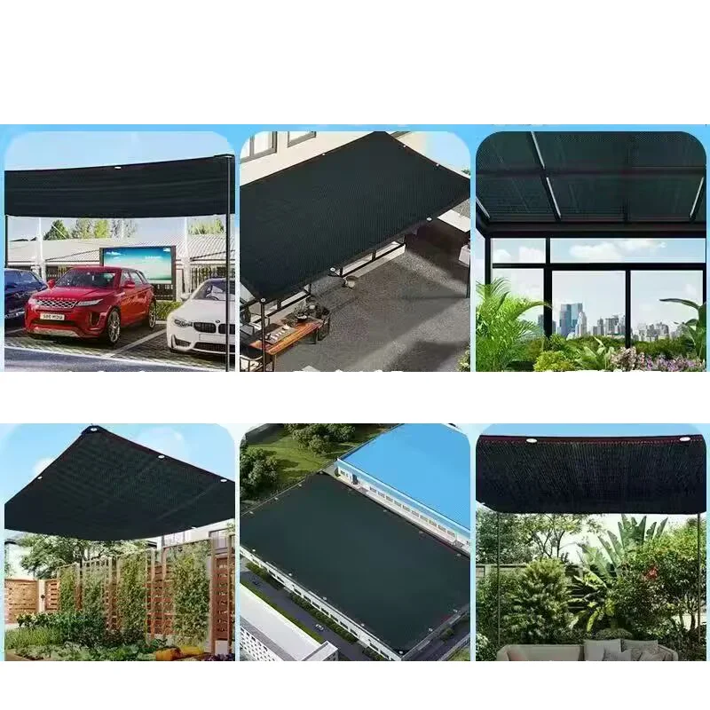 

Black Shade Cloth with Grommets Sunblock Mesh Cover Anti-UV Garden Balcony Plant Sunshade Net For Outdoor Greenhouse Awning