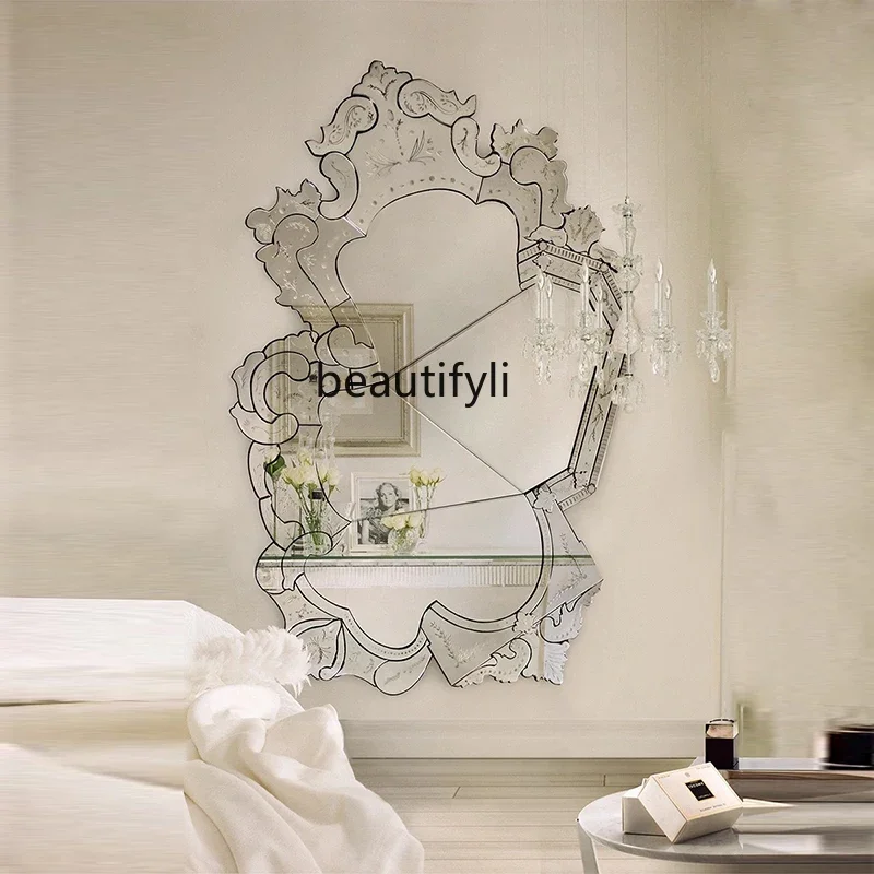 

s8350 Carved mirror wall decoration special-shaped, vanity mirror vertical dressing, European full-body mirror