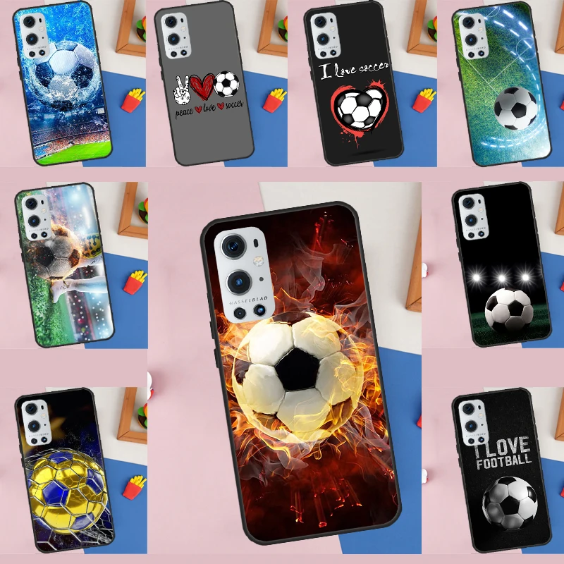 Fire Football Soccer Ball Case For OnePlus Nord CE 2 Lite 2T N10 N20 Cover For OnePlus Ace 8T 9R 10R 10T 8 9 10 Pro