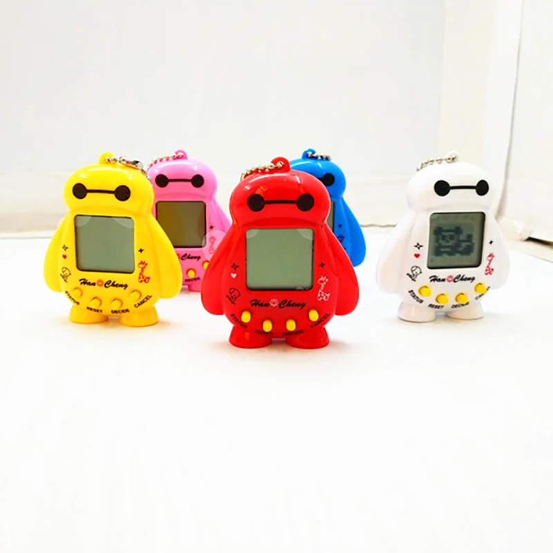 Cartoon Cute Robot Classic Nostalgia Pet Game Machine Creative Fun Virtual Pet Raising Mini Handheld Electronic Game Machine