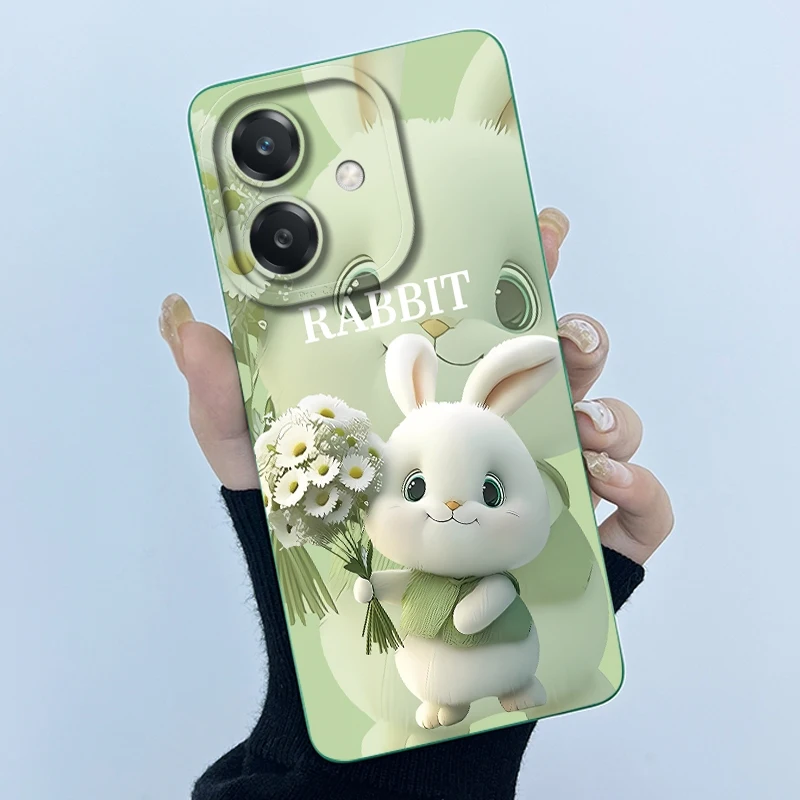 حافظة لهاتف OPPO A5i 4G 2025 لطيف الباندا الحلو الفتيات القطط السائل سيليكون لينة الغطاء الخلفي الواقي لـ OPPOA5i A 5i غلاف المصد #3