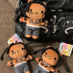 Hello Kitty as Travis Scott Plush Doll Pendant Plushies Keychain Stuffed Toys Cute Kids Boys Girls Birthday Gifts