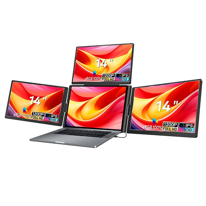 Full HD Triple 14 Inch Por Quad with USB Type-C for Laptop