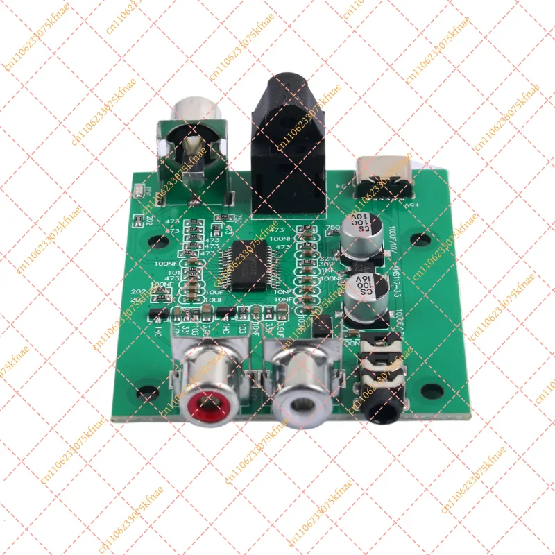 Hi-Fi DAC Decoder Board | 24Bit/192kHz Digital Audio Module with Fiber & Coaxial Input (RCA/3.5mm Output)